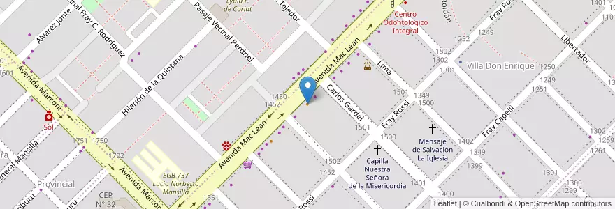 Mapa de ubicacion de El Polo en 아르헨티나, Chaco, Departamento San Fernando, Resistencia, Resistencia.
