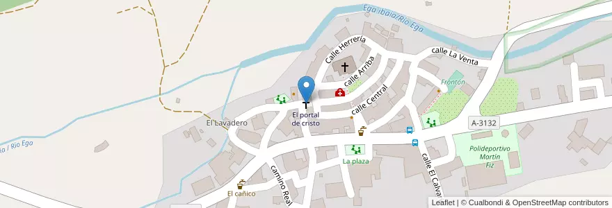 Mapa de ubicacion de El portal de cristo en 스페인, Euskadi, Araba/Álava, Montaña Alavesa/Arabako Mendialdea, Lagrán.