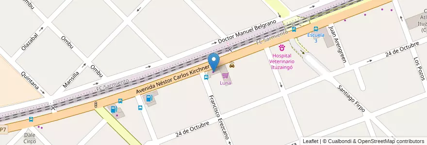 Mapa de ubicacion de El Portal en アルゼンチン, ブエノスアイレス州, Partido De Ituzaingó, Ituzaingó.