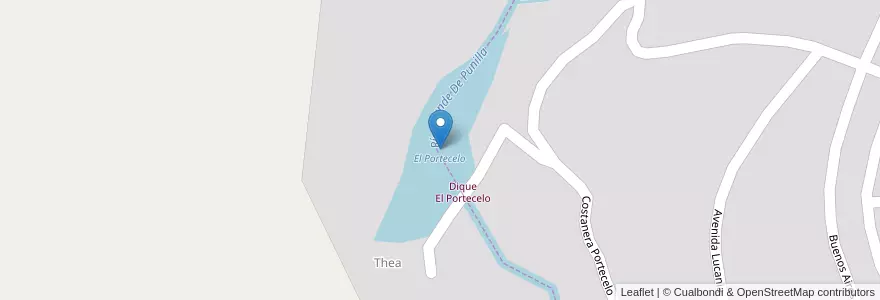 Mapa de ubicacion de El Portecelo en Аргентина, Кордова, Departamento Punilla, Pedanía San Antonio, Municipio De Villa Giardino, Villa Giardino.