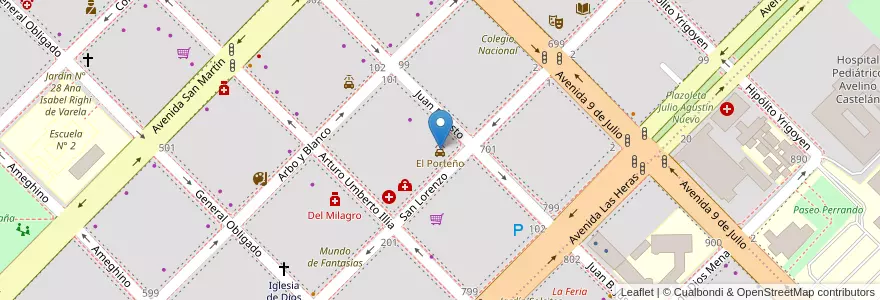 Mapa de ubicacion de El Porteño en Argentine, Chaco, Departamento San Fernando, Resistencia, Resistencia.