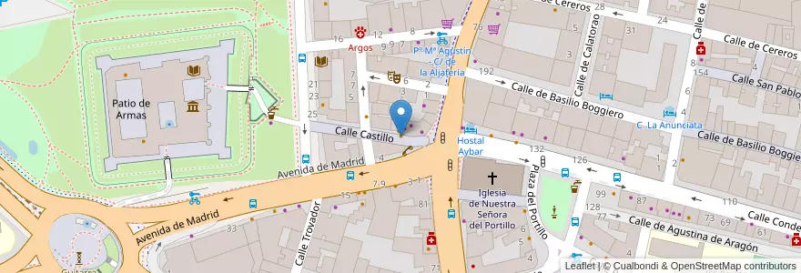 Mapa de ubicacion de El Portillo en Испания, Арагон, Сарагоса, Zaragoza, Сарагоса.