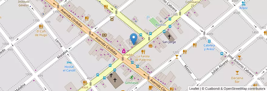Mapa de ubicacion de El Portugues, Palermo en Argentinië, Ciudad Autónoma De Buenos Aires, Buenos Aires.