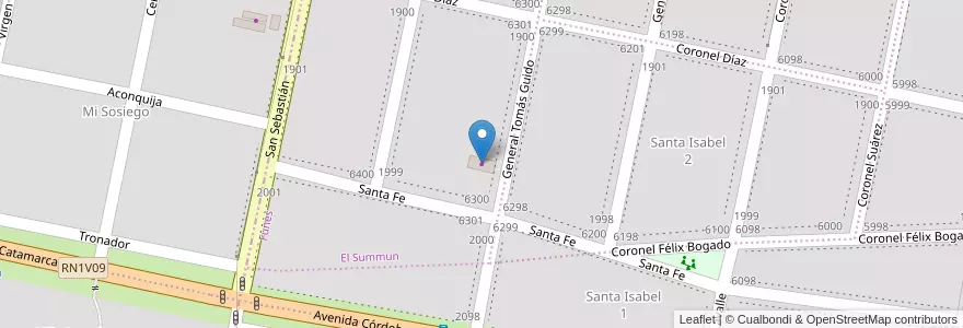 Mapa de ubicacion de El Porvenir en Argentina, Santa Fe, Departamento Rosario, Municipio De Funes, Funes.