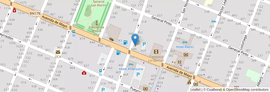 Mapa de ubicacion de El Porvenir en Argentina, Provincia Di Buenos Aires, Partido De Pergamino.