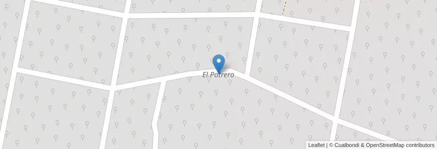 Mapa de ubicacion de El Potrero en Argentinië, Salta, Rosario De La Frontera, Comisión Municipal De El Potrero.