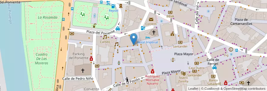 Mapa de ubicacion de El Pozo en İspanya, Castilla Y León, Valladolid, Valladolid.