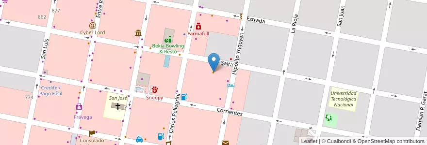 Mapa de ubicacion de El Principito en الأرجنتين, إنتري ريوس, Departamento Concordia, Distrito Suburbios, Concordia, Concordia.