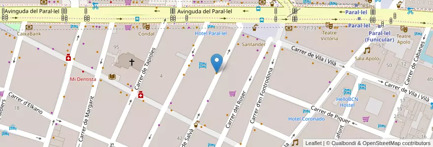 Mapa de ubicacion de El Pueblito en 西班牙, Catalunya, Barcelona, Barcelonès, Barcelona.
