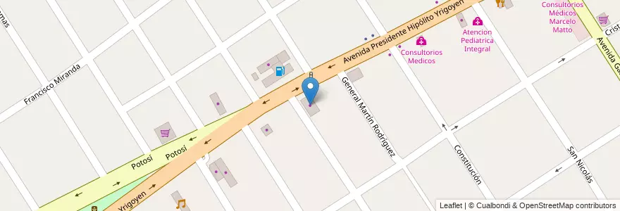 Mapa de ubicacion de El Puente en Arjantin, Buenos Aires, Partido De José C. Paz.