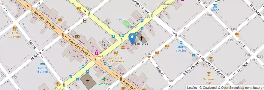 Mapa de ubicacion de El Puente, Palermo en Argentinien, Ciudad Autónoma De Buenos Aires, Buenos Aires.