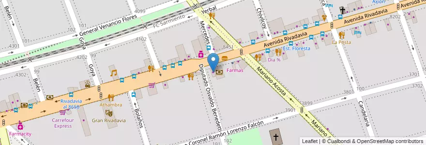 Mapa de ubicacion de El Puente, Velez Sarsfield en Argentinien, Ciudad Autónoma De Buenos Aires, Buenos Aires, Comuna 10.