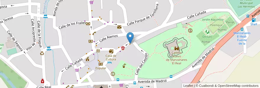 Mapa de ubicacion de El Pulpo de la Sierra en Испания, Мадрид, Мадрид, Cuenca Alta Del Manzanares, Manzanares El Real.