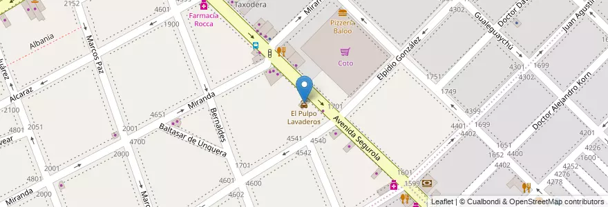 Mapa de ubicacion de El Pulpo Lavaderos, Monte Castro en آرژانتین, Ciudad Autónoma De Buenos Aires, Buenos Aires, Comuna 10.