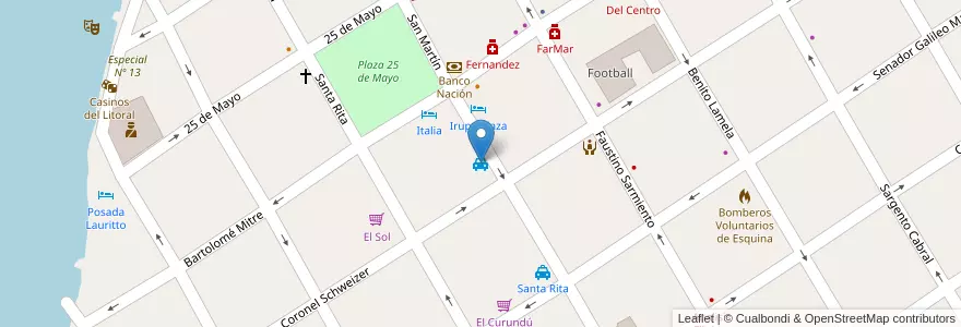 Mapa de ubicacion de El Puma en Аргентина, Корриентес, Departamento Esquina, Municipio De Esquina.