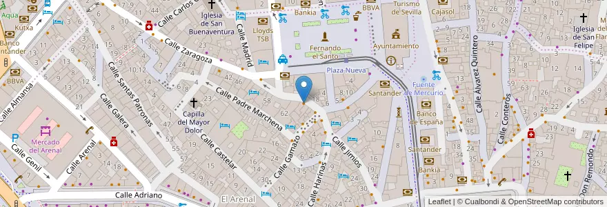 Mapa de ubicacion de El Puntal en España, Andalucía, Sevilla, Sevilla.
