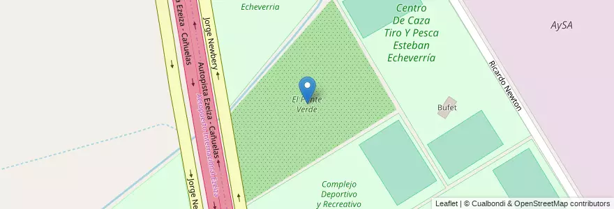 Mapa de ubicacion de El Punte Verde en آرژانتین, استان بوئنوس آیرس, Partido De Esteban Echeverría, Monte Grande.