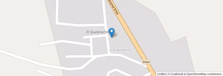 Mapa de ubicacion de El Quebrachito en Arjantin, Catamarca, Departamento Santa Rosa, Municipio De Santa Rosa.