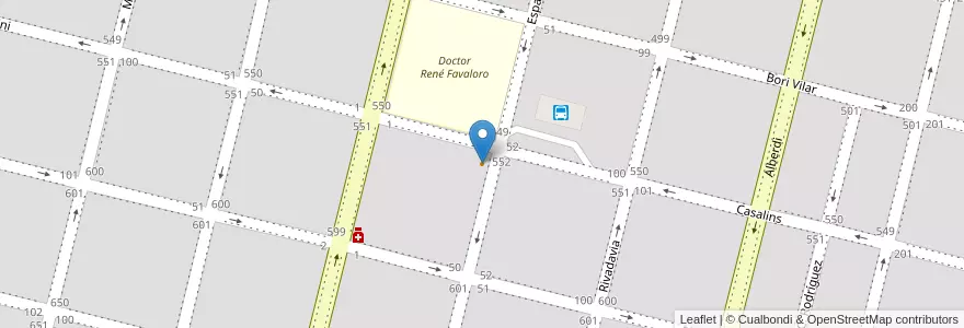 Mapa de ubicacion de El Quincho 1 en Аргентина, Кордова, Departamento Presidente Roque Sáenz Peña, Pedanía La Amarga, Municipio De Laboulaye, Laboulaye.
