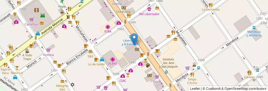 Mapa de ubicacion de El Quinto, Belgrano en 아르헨티나, Ciudad Autónoma De Buenos Aires, 부에노스아이레스, Comuna 13.
