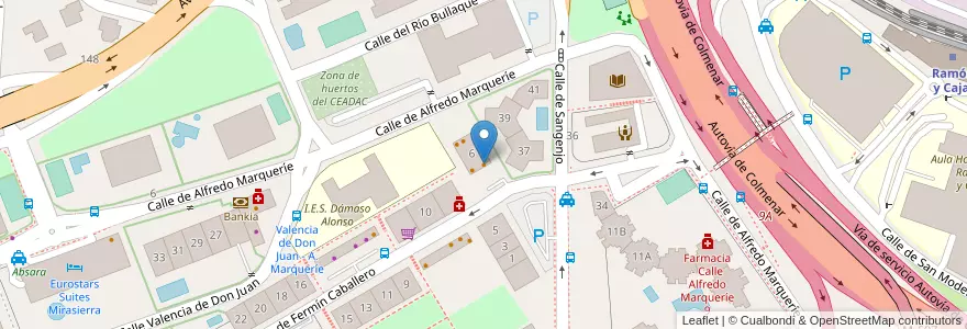 Mapa de ubicacion de El Quinto Gallego en إسبانيا, منطقة مدريد, منطقة مدريد, Área Metropolitana De Madrid Y Corredor Del Henares, مدريد.