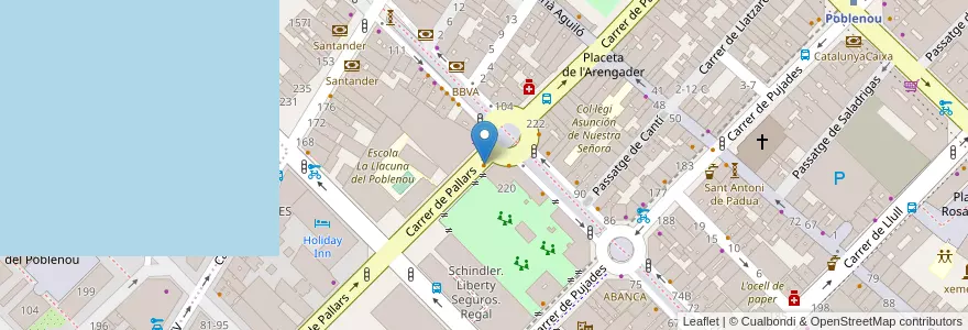 Mapa de ubicacion de El Raco De La Tapa en España, Catalunya, Barcelona, Barcelonès, Barcelona.
