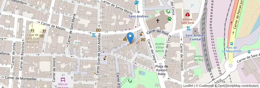 Mapa de ubicacion de El racó de les tapes en اسپانیا, Catalunya, Barcelona, Barcelonès, Barcelona.