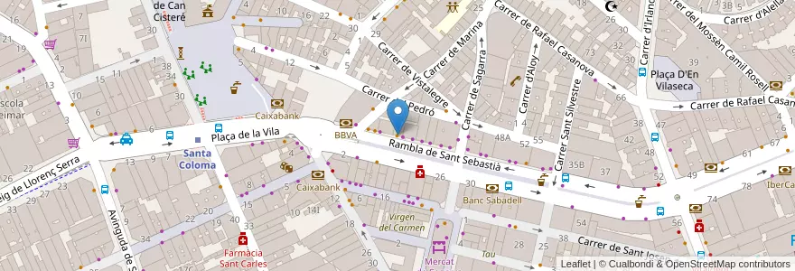 Mapa de ubicacion de El racó del cafè en Espagne, Catalogne, Barcelone, Barcelonais, Santa Coloma De Gramenet.