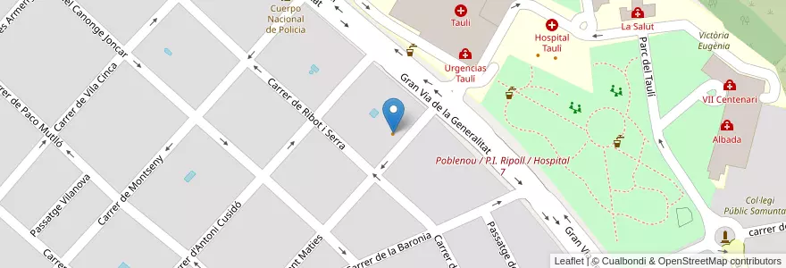 Mapa de ubicacion de El Racó d'en Salva en Sepanyol, Catalunya, Barcelona, Vallès Occidental, Sabadell.