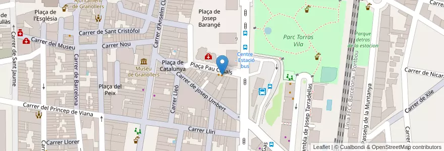 Mapa de ubicacion de El Raconet De Granollers en Spagna, Catalunya, Barcelona, Vallès Oriental, Granollers.
