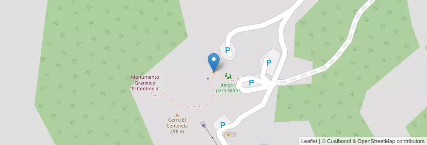 Mapa de ubicacion de El Rancherio en Arjantin, Buenos Aires, Partido De Tandil, Tandil.