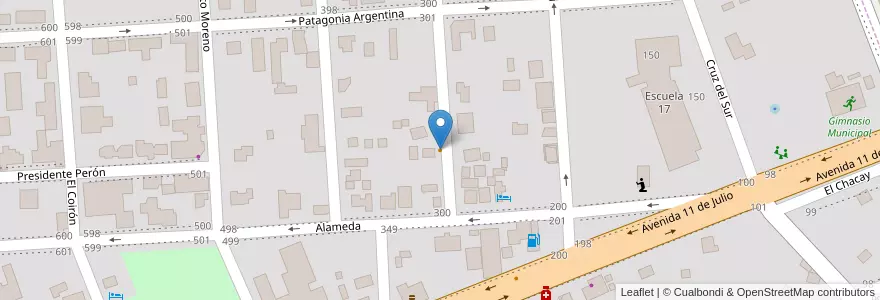 Mapa de ubicacion de El Rastro del Choike en Arjantin, Santa Cruz, Şili, Lago Buenos Aires, Los Antiguos, Los Antiguos.