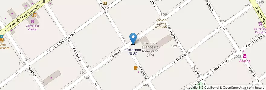 Mapa de ubicacion de El Redentor (IELU), Villa del Parque en 阿根廷, Ciudad Autónoma De Buenos Aires, 布宜诺斯艾利斯, Comuna 11.