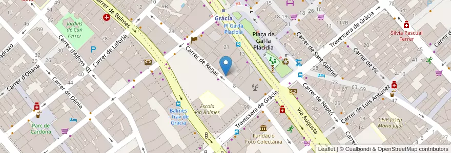 Mapa de ubicacion de El Regás en Espanha, Catalunha, Barcelona, Barcelonès, Barcelona.