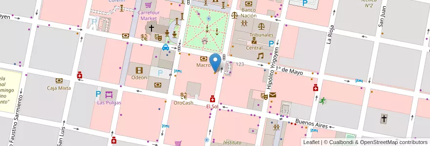 Mapa de ubicacion de El Reloj Pizzas en アルゼンチン, エントレ・リオス州, Departamento Concordia, Distrito Suburbios, Concordia, Concordia.