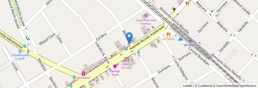 Mapa de ubicacion de El Revol Toso en アルゼンチン, ブエノスアイレス州, Partido De San Fernando, Victoria.