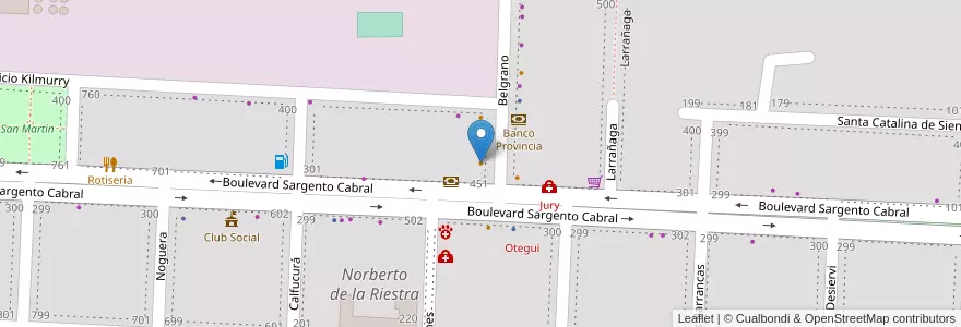 Mapa de ubicacion de El Rey en Argentine, Province De Buenos Aires, Partido De Veinticinco De Mayo, Norberto De La Riestra.