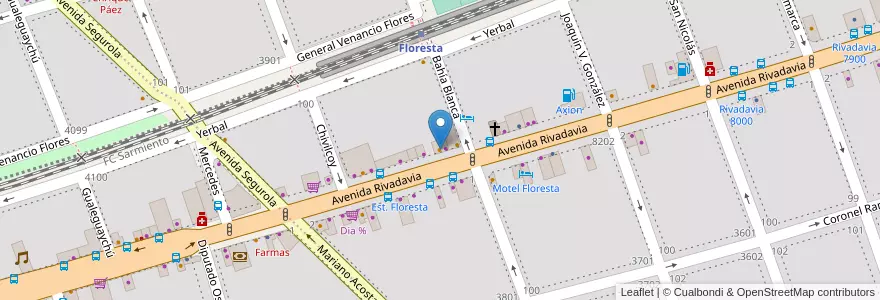 Mapa de ubicacion de El Rincon en Arjantin, Ciudad Autónoma De Buenos Aires, Buenos Aires, Comuna 10.