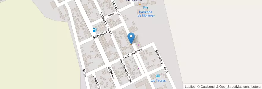 Mapa de ubicacion de El Rincon de las Empanadas en Arjantin, Salta, Molinos, Municipio De Molinos.
