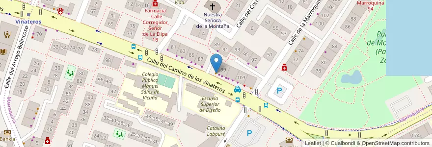 Mapa de ubicacion de El rincón del paladar en スペイン, マドリード州, Comunidad De Madrid, Área Metropolitana De Madrid Y Corredor Del Henares, Madrid.