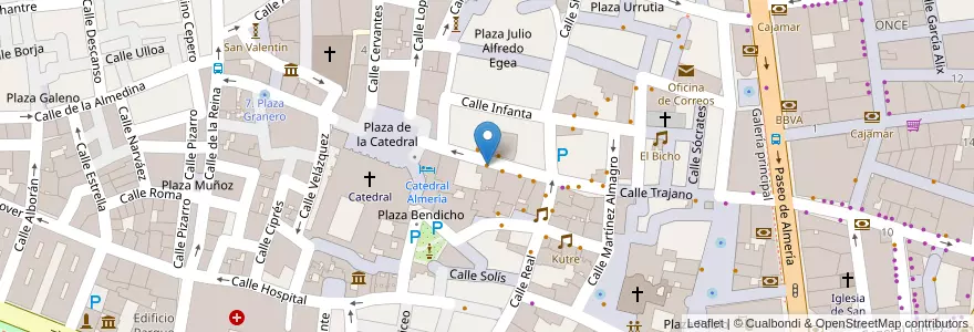 Mapa de ubicacion de El rincón del Vago en Espanha, Andaluzia, Almeria, Almeria.