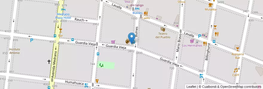 Mapa de ubicacion de El Rincon Organico, Almagro en 阿根廷, Ciudad Autónoma De Buenos Aires, Comuna 5, 布宜诺斯艾利斯.