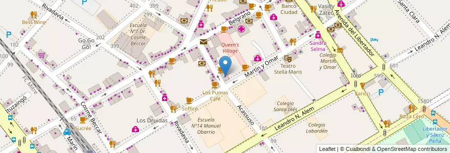 Mapa de ubicacion de El Río Libros en Arjantin, Buenos Aires, Partido De San Isidro, San Isidro.