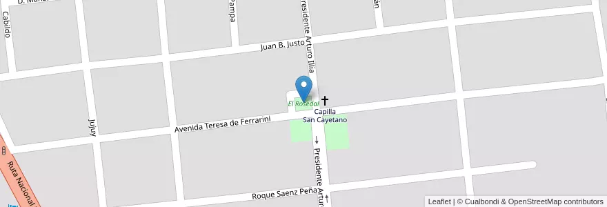 Mapa de ubicacion de El Rosedal en アルゼンチン, コルドバ州, Departamento Punilla, Pedanía San Antonio, Municipio De La Falda.