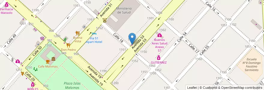 Mapa de ubicacion de El Rosedal, Casco Urbano en アルゼンチン, ブエノスアイレス州, Partido De La Plata, La Plata.