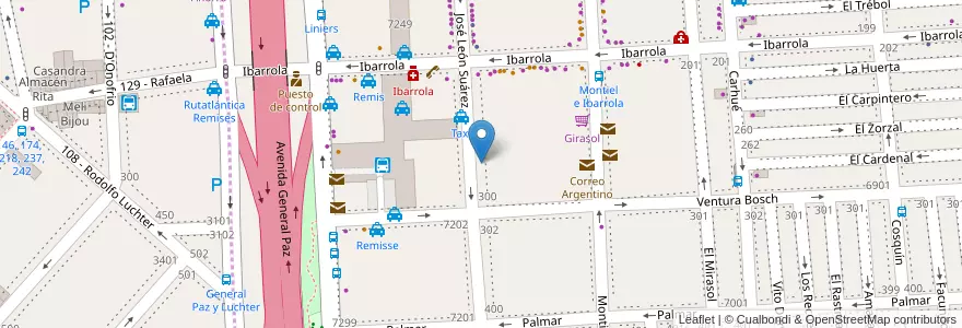 Mapa de ubicacion de El Sabrosito Perú, Liniers en アルゼンチン, Ciudad Autónoma De Buenos Aires, ブエノスアイレス.