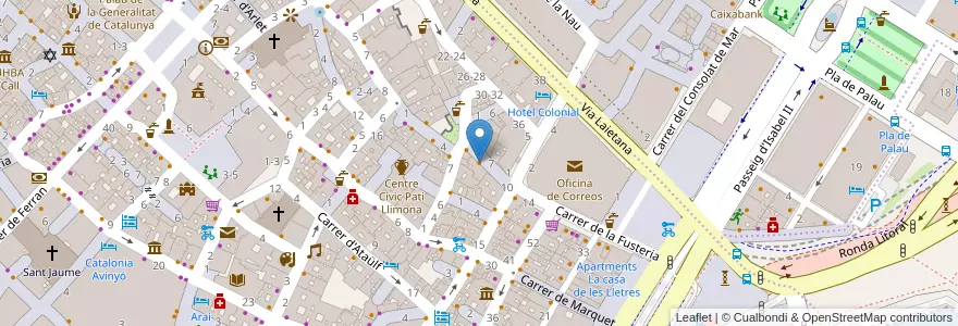 Mapa de ubicacion de El Salón en Spagna, Catalunya, Barcelona, Barcelonès, Barcelona.