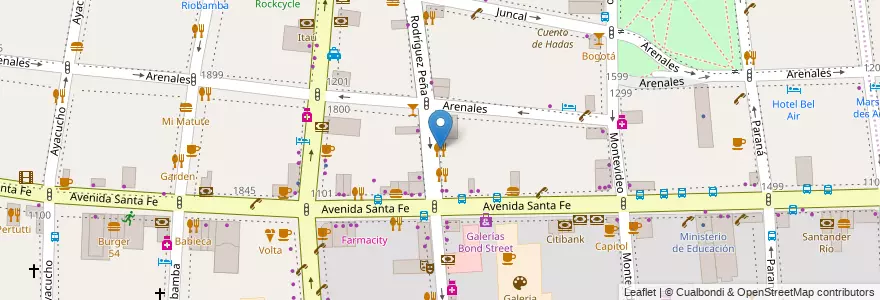 Mapa de ubicacion de El Salto de las Ranas, Recoleta en Arjantin, Ciudad Autónoma De Buenos Aires, Comuna 2, Buenos Aires.