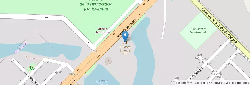 Mapa de ubicacion de El Santo Lounge VIP en Argentine, Chaco, Departamento San Fernando, Resistencia, Resistencia.