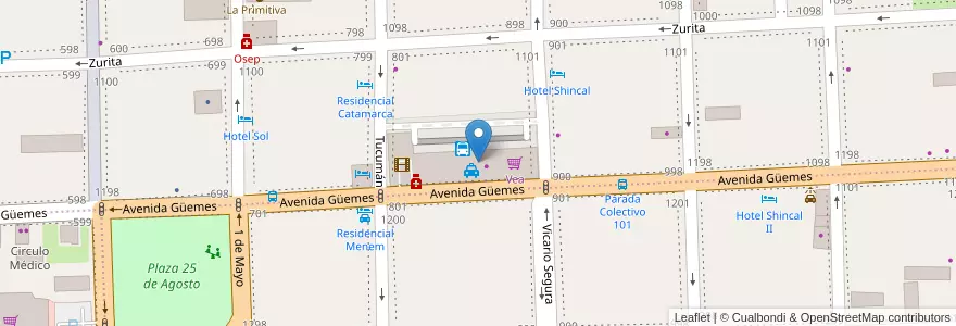 Mapa de ubicacion de El Sheik en آرژانتین, Catamarca, Departamento Capital, Municipio De San Fernando Del Valle De Catamarca, San Fernando Del Valle De Catamarca.